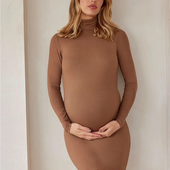 Bumpsuit Nicole maternity dress - mocha - Picture 2 of 3
